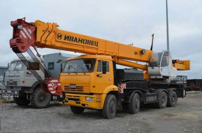 Автокран 50т, стрела 34м
