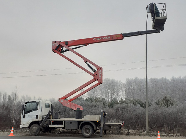 Автовышка 22м, телескопическая